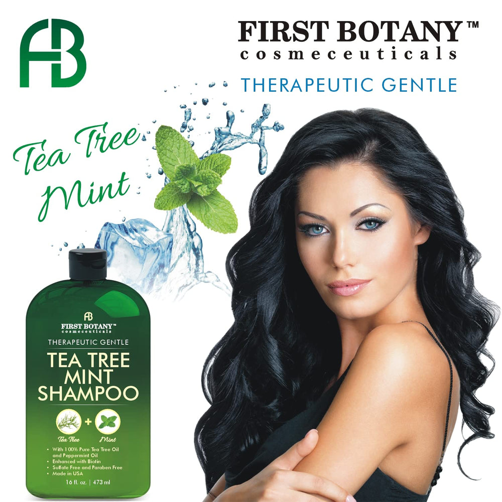 First Botany shampoo poured to show texture and gentle foaming action