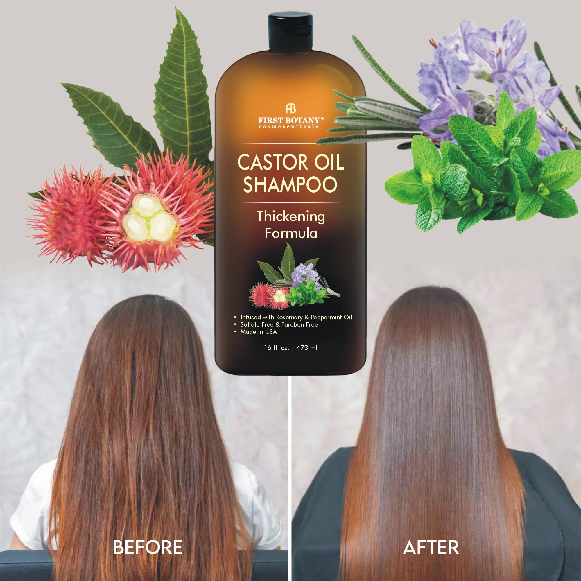 First Botany shampoo in-shower use demonstrating refreshing, cooling benefit