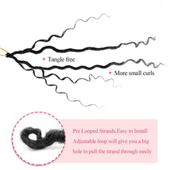 FIRSTCYH HAIR hands demonstrating pre-looped crochet installation for faster styling