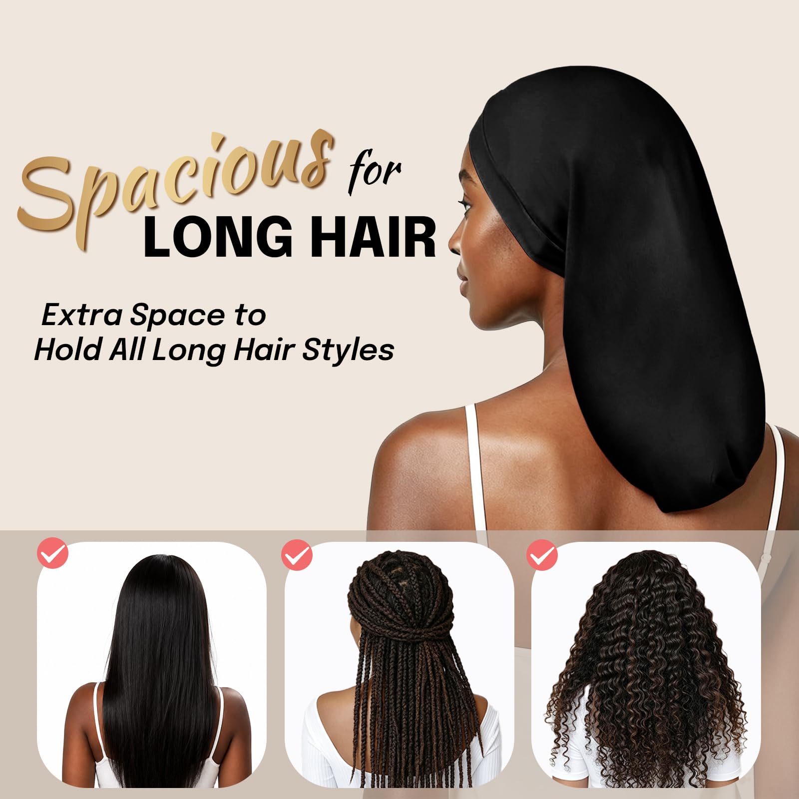 Fittia satin inner close-up highlighting smooth, low-friction fabric to reduce frizz