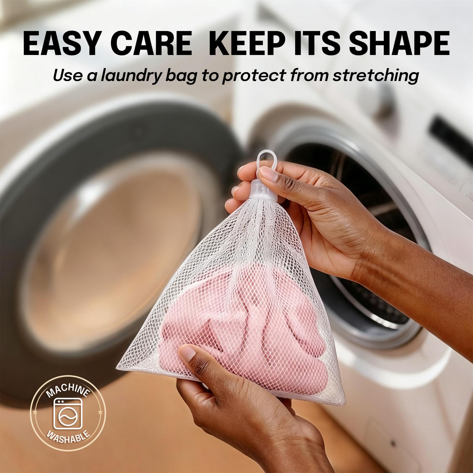 Fittia packaging with care label highlighting easy washing benefit