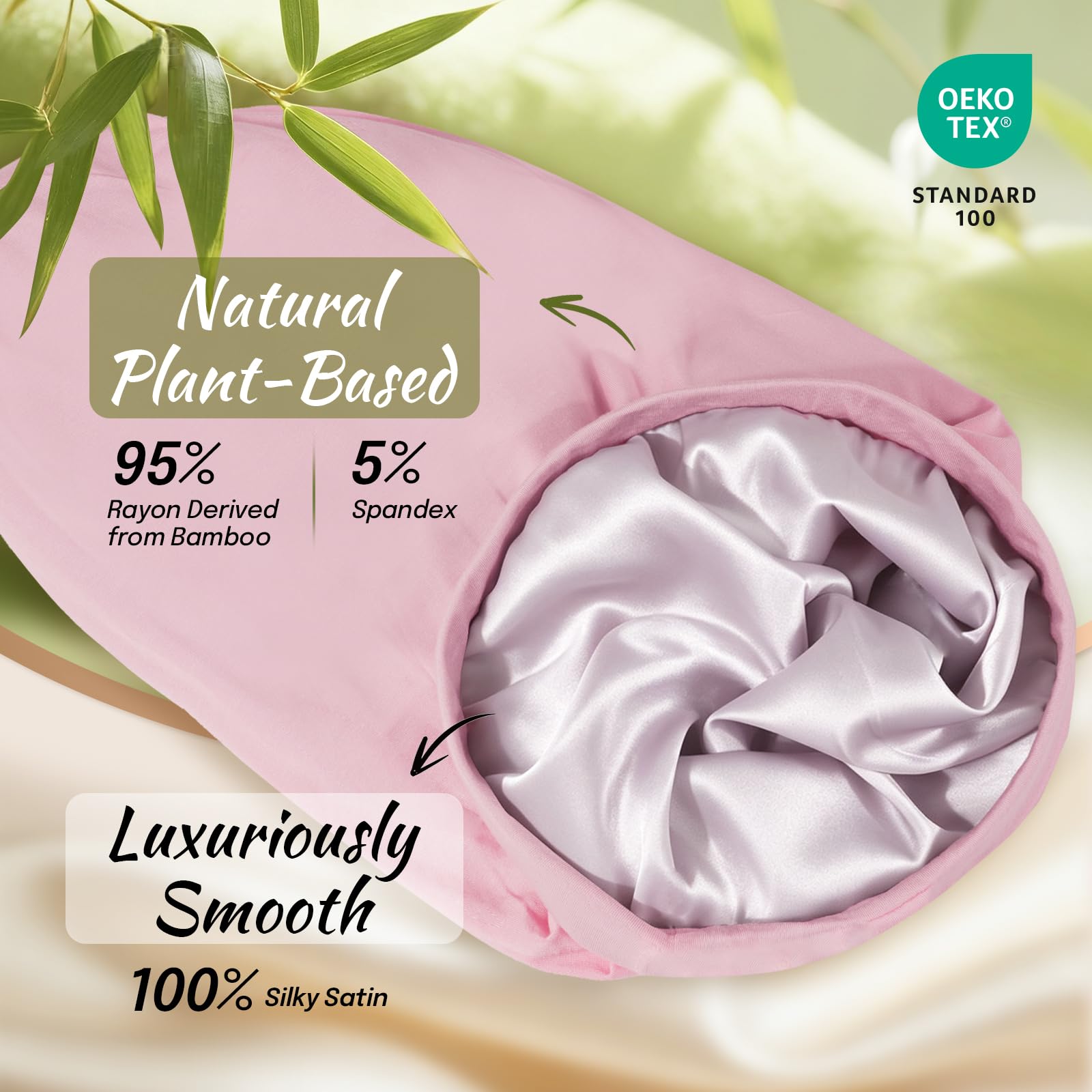 Fittia close-up of smooth satin inner lining protecting hair shine