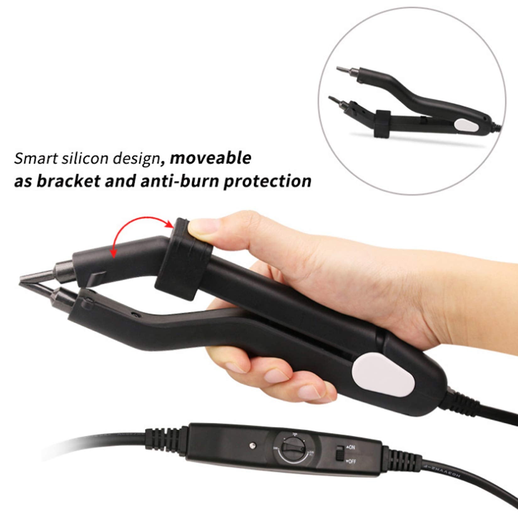 Fiunkes 360° swivel cord detail preventing tangles for smoother operation benefit