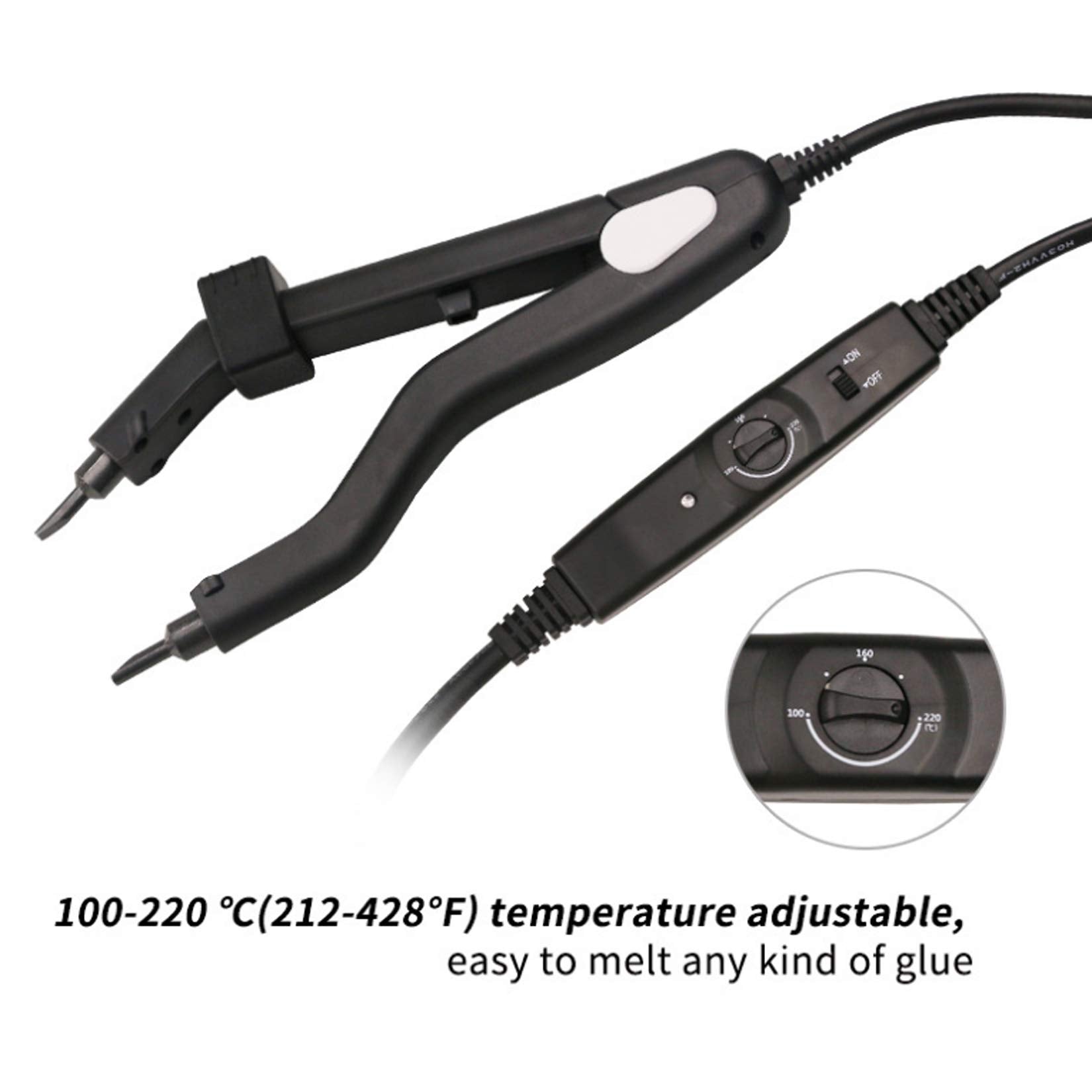 Fiunkes tool in use bonding a keratin extension for quick salon-quality results benefit