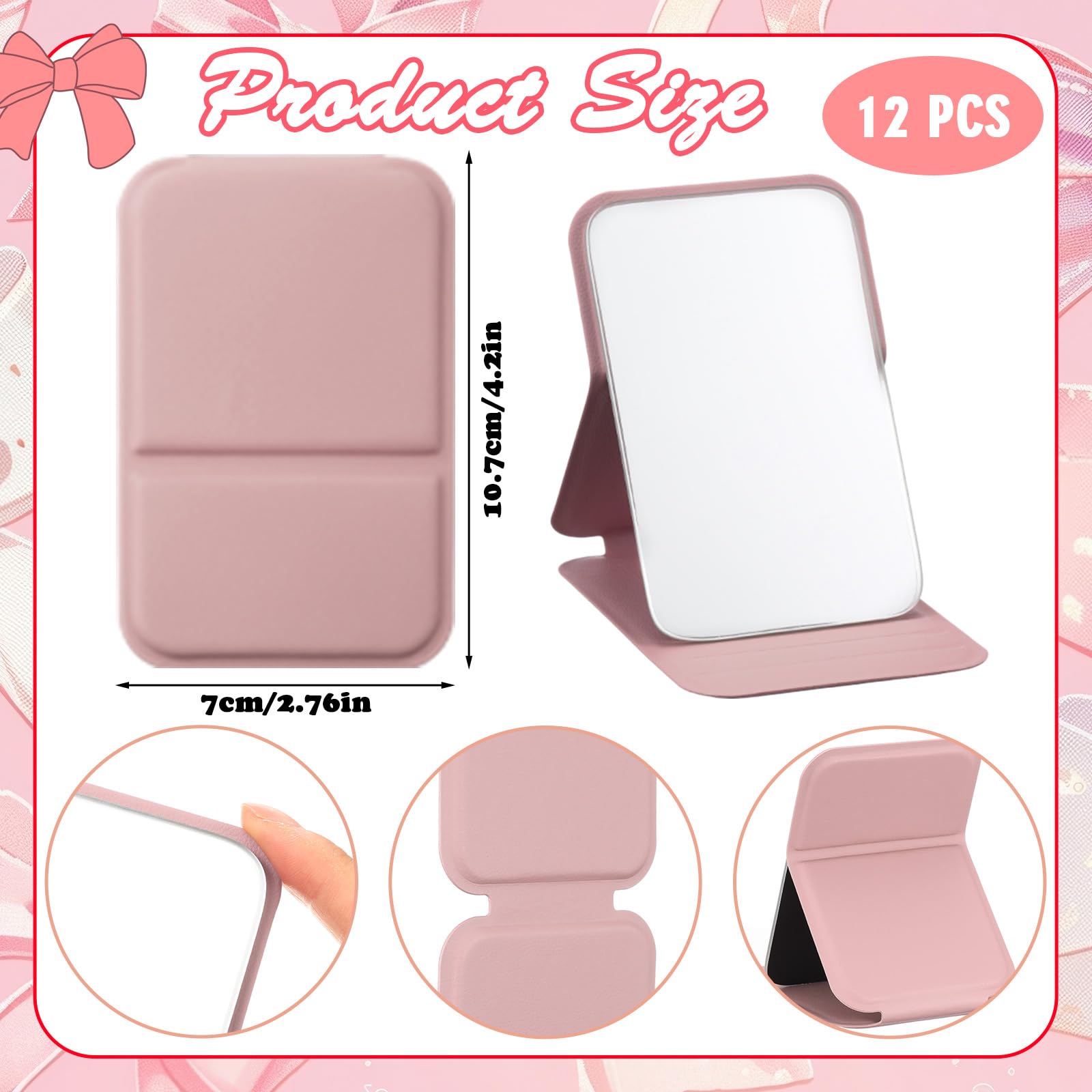 Fiwochic open mirror reflecting clear image for precise grooming benefit