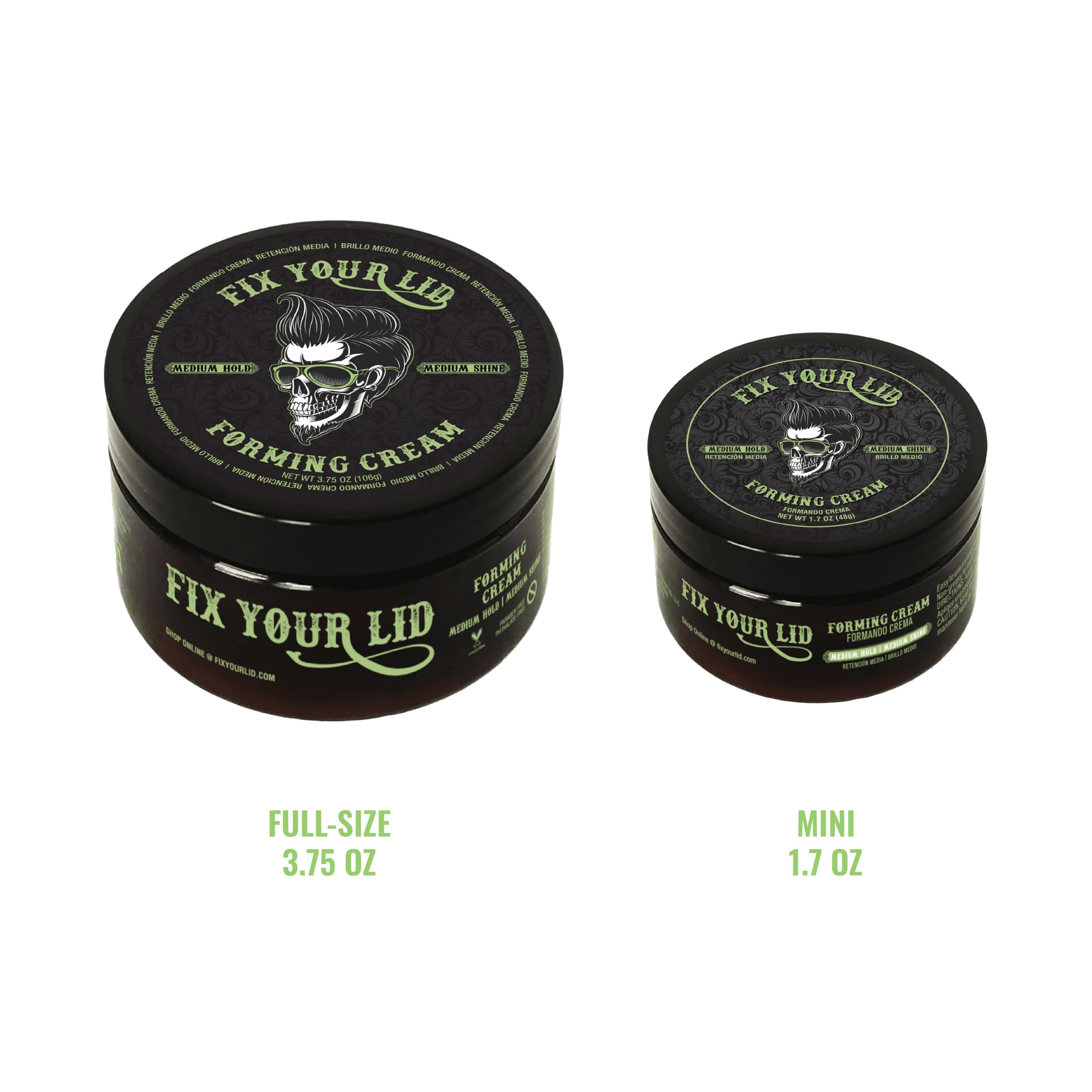 Fix Your Lid styling before and after shows defined natural finish
