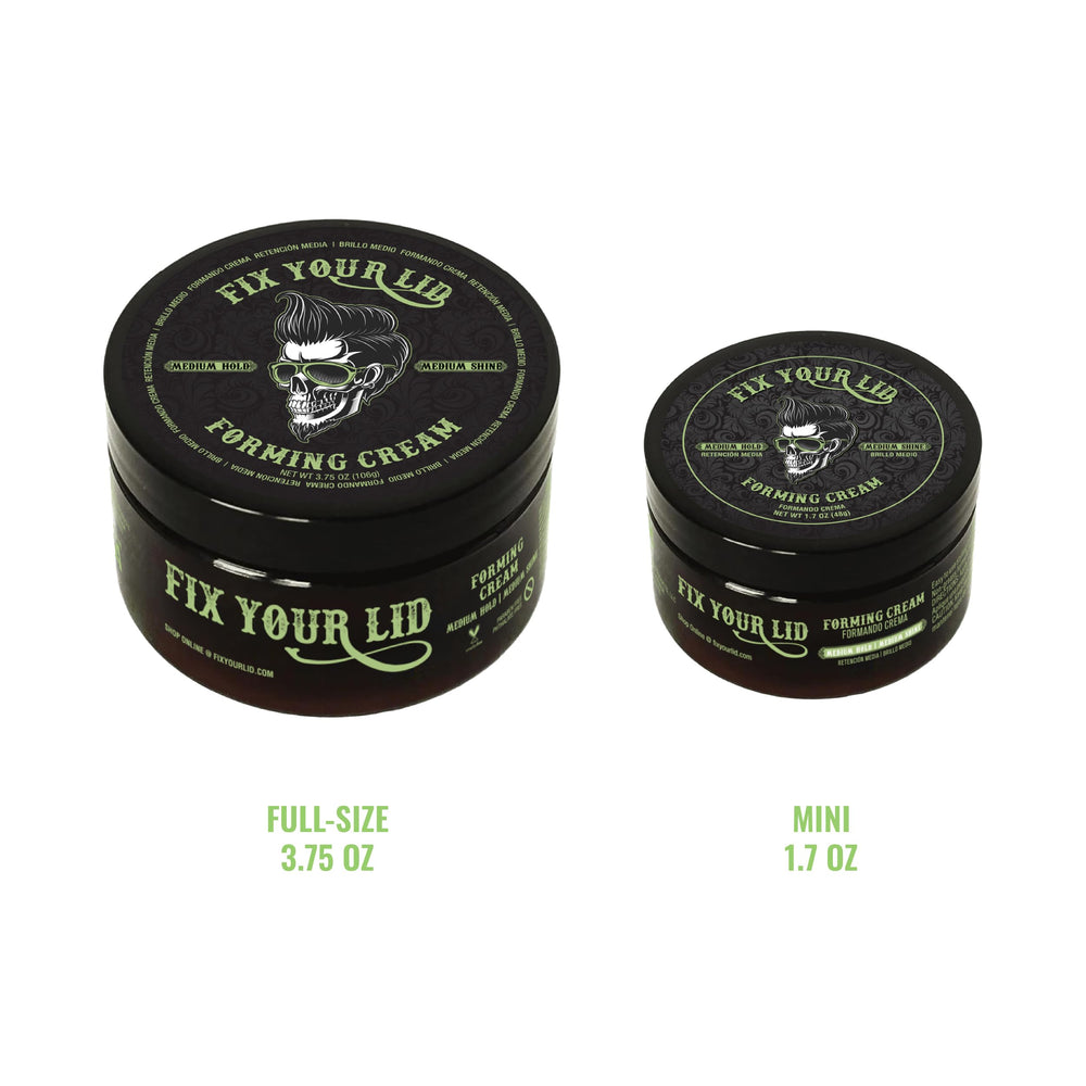 Fix Your Lid styling before and after shows defined natural finish