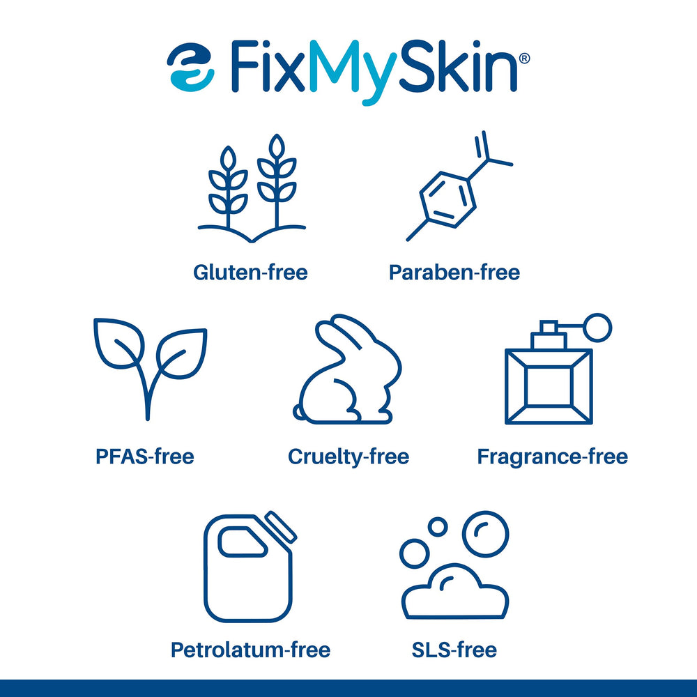 FixMySkin balm on winter hat and gloves showing cold-weather relief