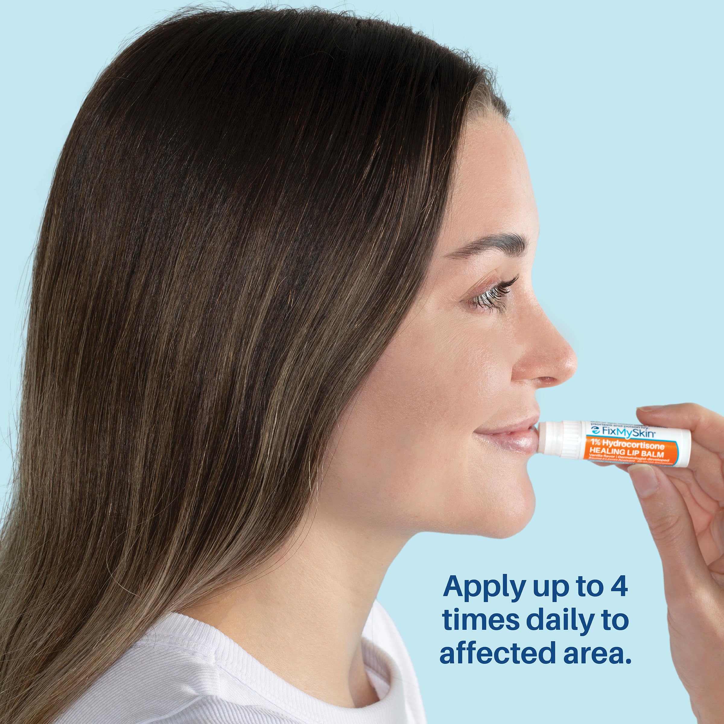 FixMySkin balm held in hand showing compact, travel-friendly benefit