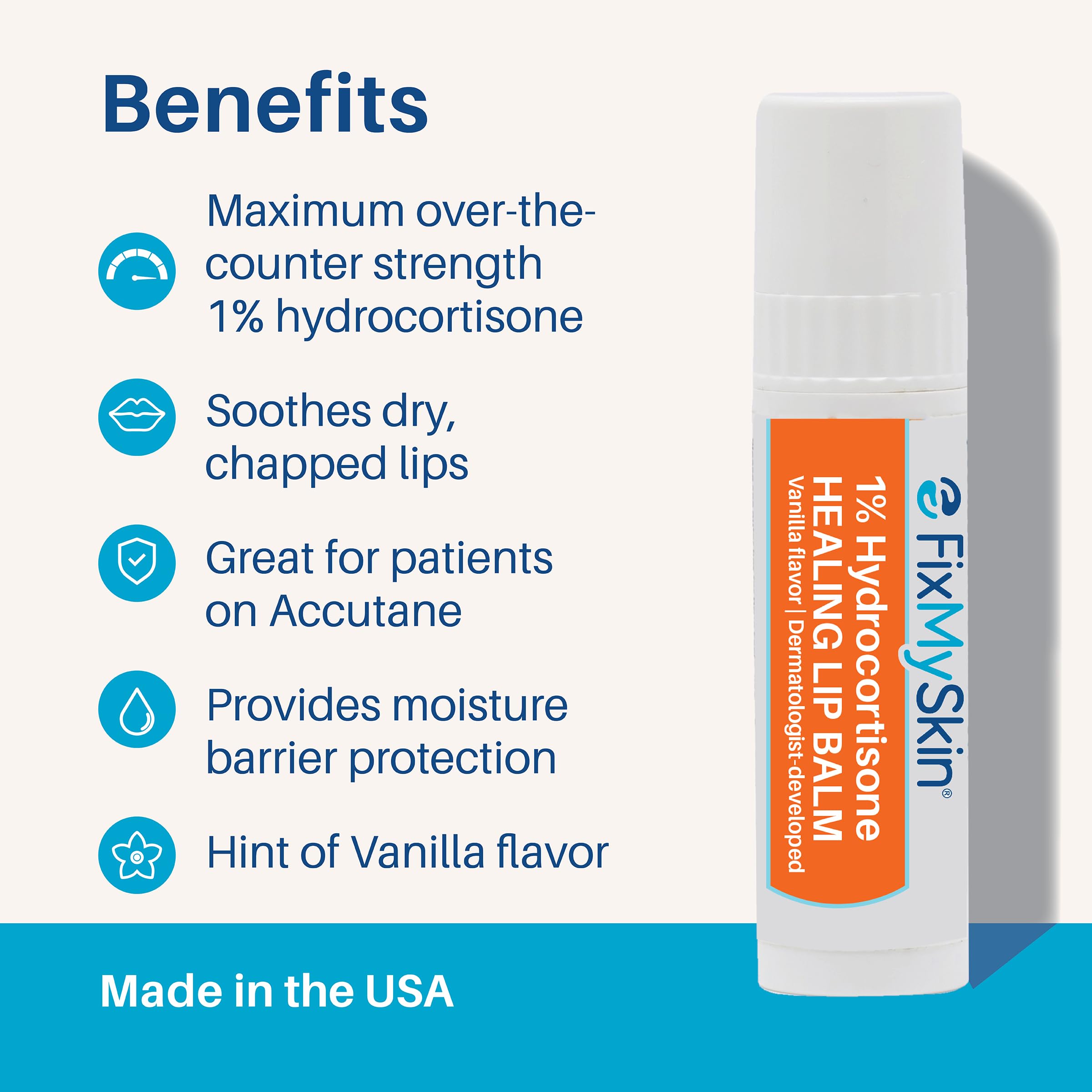 FixMySkin stick texture detail emphasizing smooth, non-greasy finish