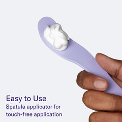 Flamingo cream applied at bikini line showing careful, gentle hair removal