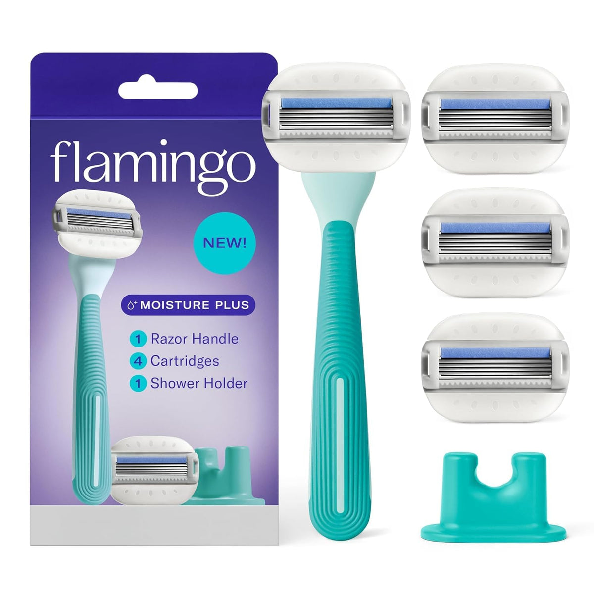 Flamingo ergonomic handle front view showing no-slip grip for better control
