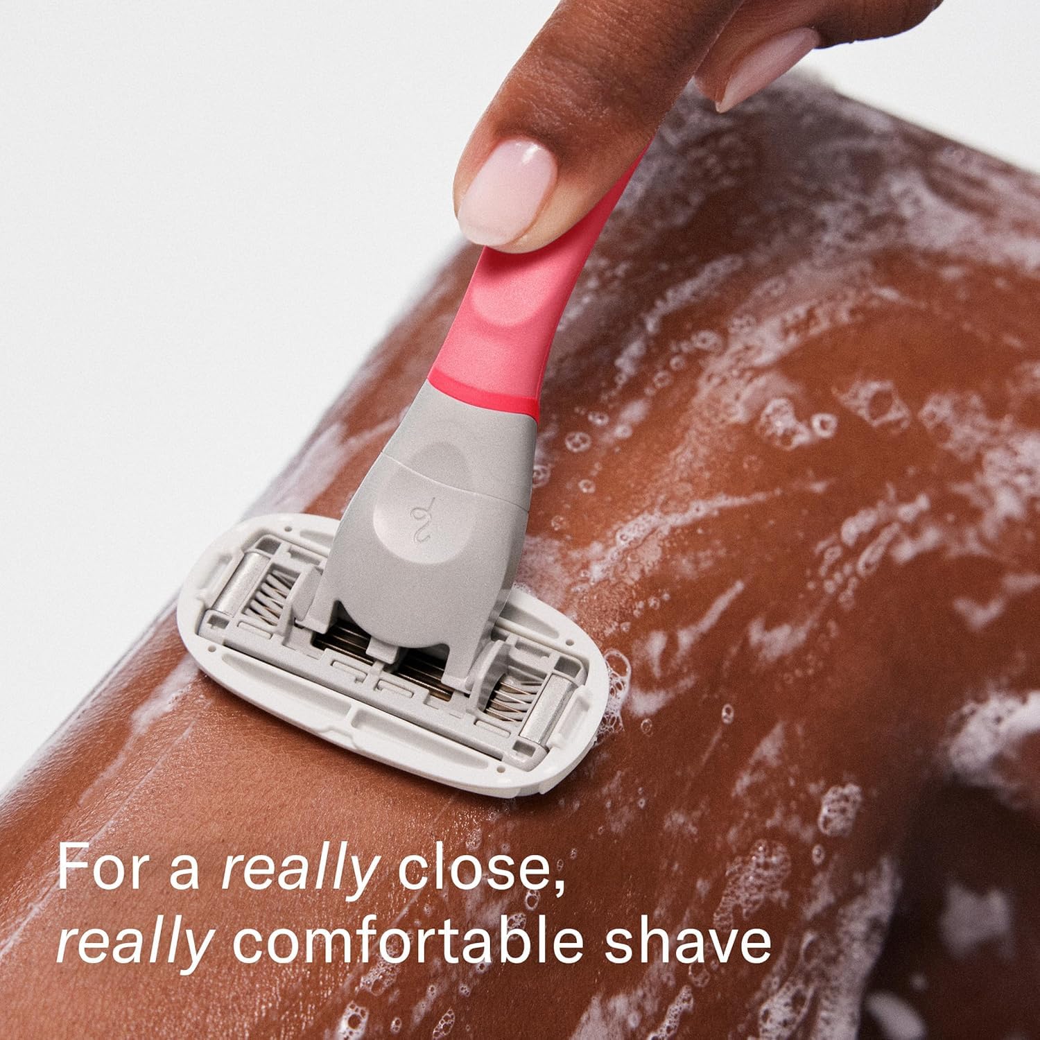 Flamingo handle in hand showing size and balance for precise control and reach