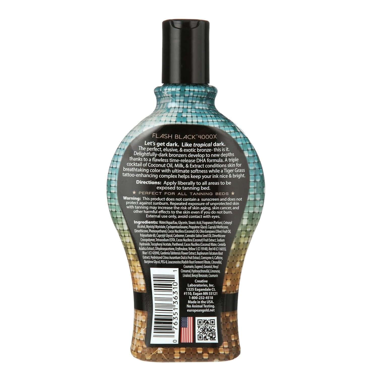 Flash Black applied on arm demonstrating even coverage and gradual bronzing benefit