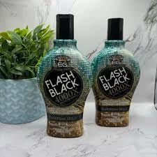 Flash Black placed on tanning bed in salon lifestyle scene showing professional use benefit