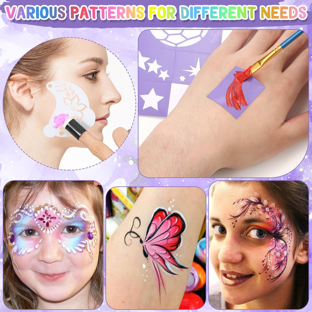 Flasoo adhesive gems close detail adding sparkle to face art without extra glue