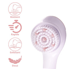 Flawless close-up of exfoliating head revealing texture for smoother skin