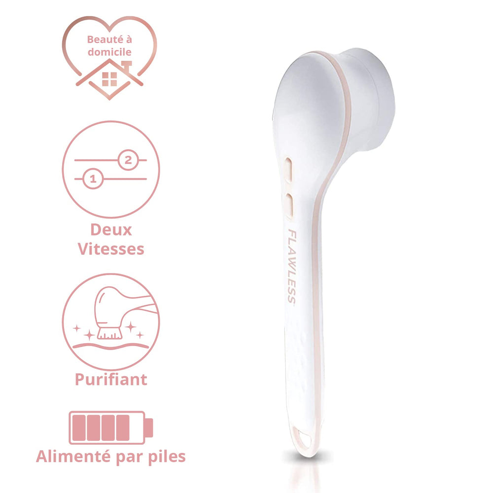 Flawless three interchangeable heads displayed for tailored cleansing options