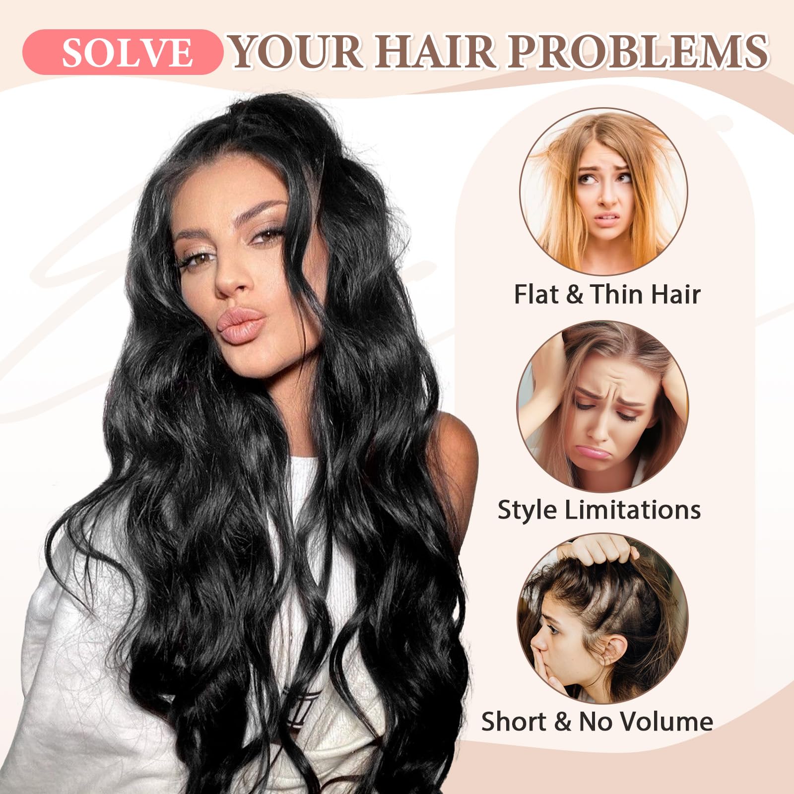 Fliace extensions attached at back view showing added length and volume