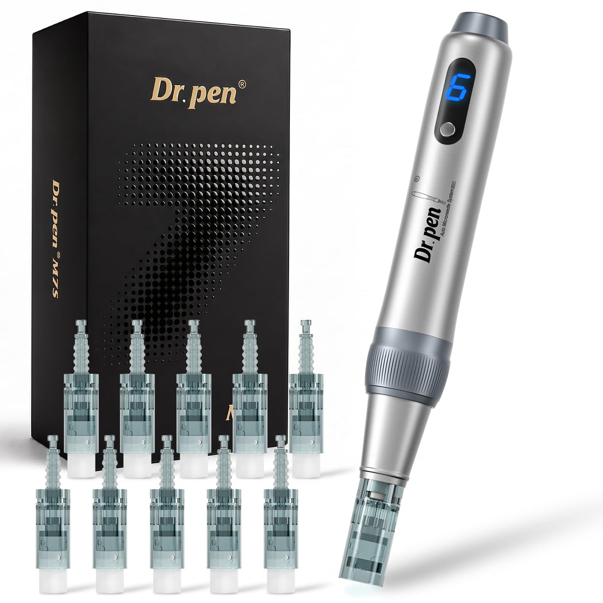 FLINKYE Dr Pen M7S front view showing ergonomic design and compact benefit