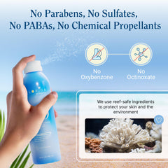 Florida Salt Scrubs bottle staged on sand highlighting reef‑friendly use