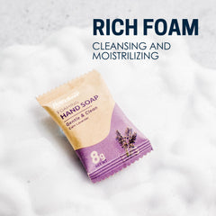 flowcheer tablet dissolving in foaming bottle, demonstrates easy one-tablet refill benefit