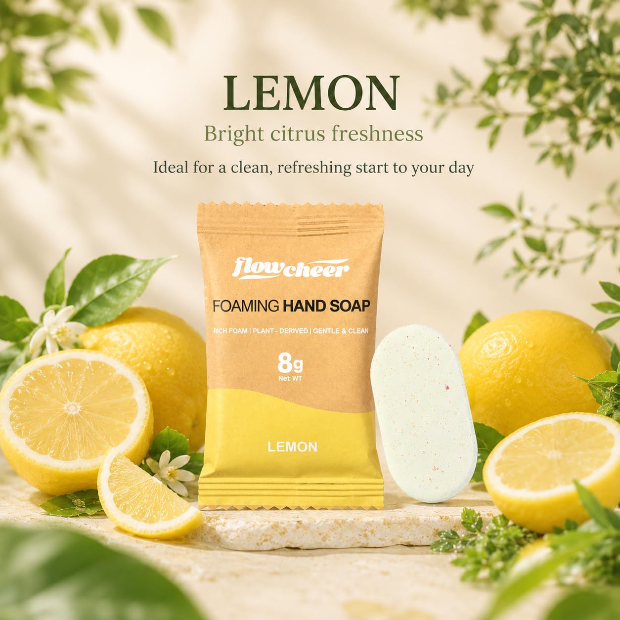 flowcheer lifestyle kitchen scene with handwashing showcasing reduced plastic waste