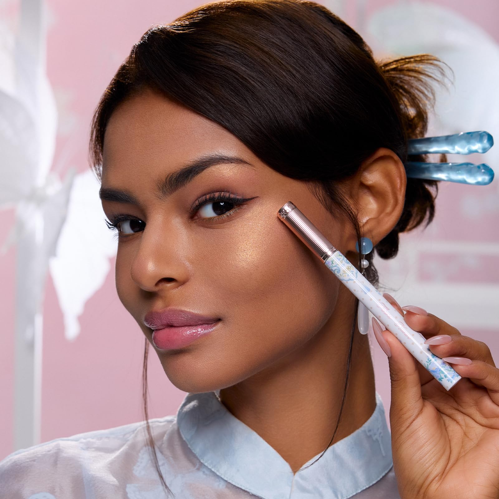 Flower Knows eyeliner applied forming a sharp wing for long-lasting wear