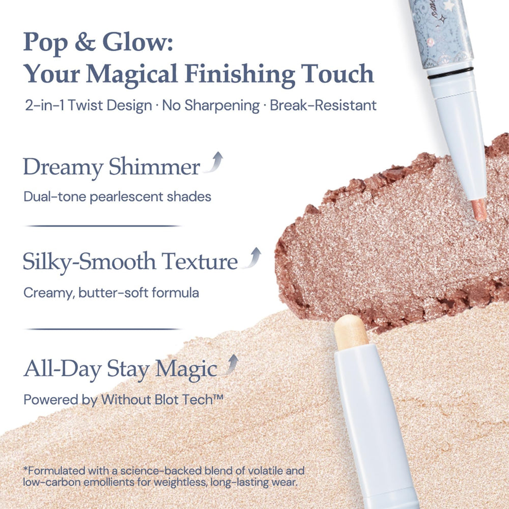 Flower Knows swipe on eyelid for instant luminous neutral shimmer look