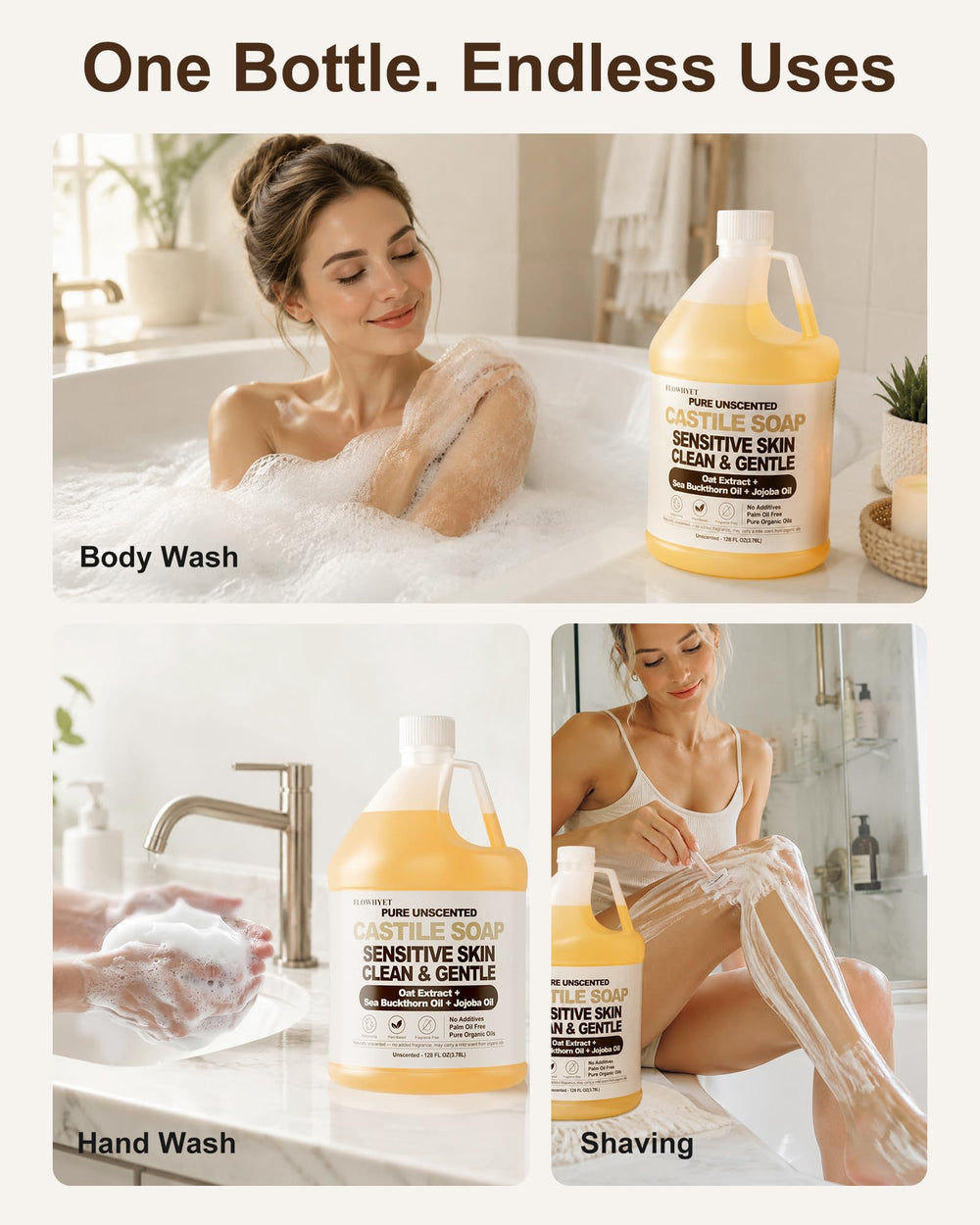 FLOWHYET label ingredients list close-up highlighting plant-based formula