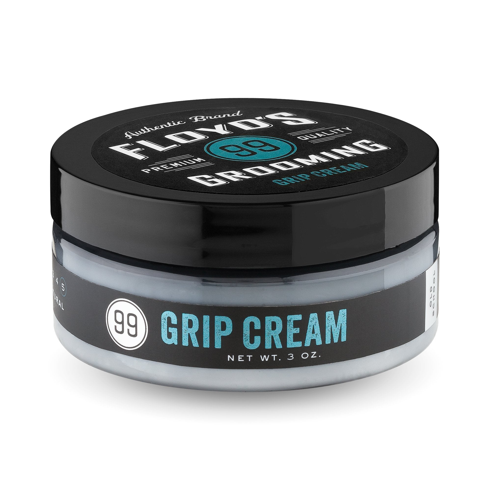 Floyd's 99 open jar texture highlighting lightweight, workable cream