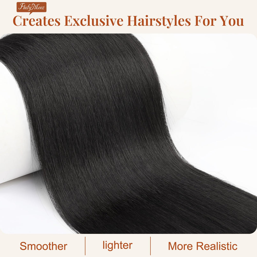 Flufymooz close-up of synthetic silk fibers highlighting soft texture benefit