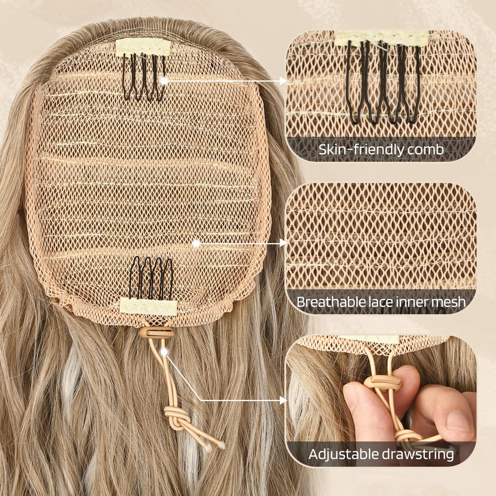 Flufymooz inner net cap detail showing breathable fit for comfort