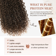 Flufymooz texture closeup of curly protein silk showing soft, realistic feel