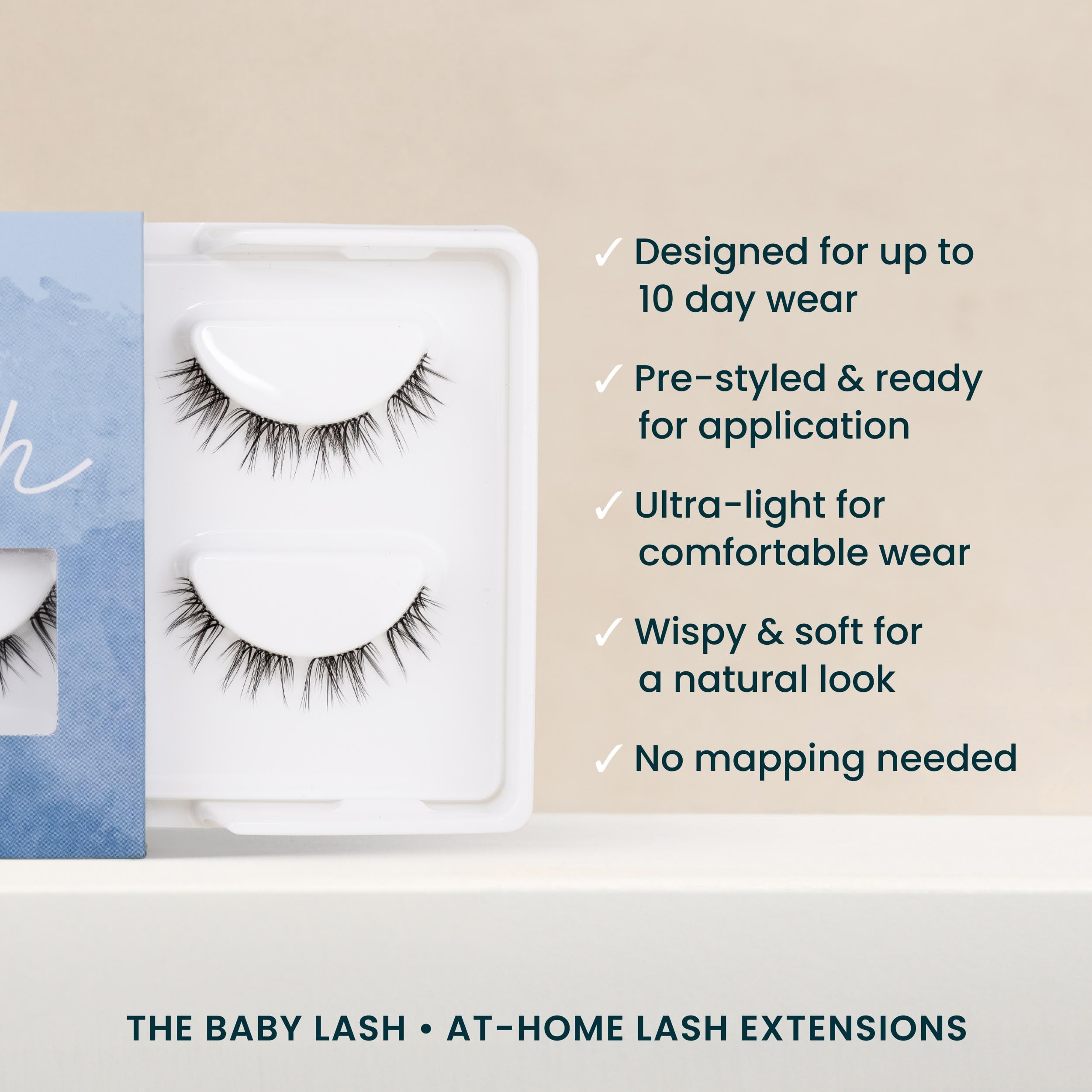 FlutterHabit lashes beside a hand to show size and lightweight feel