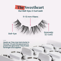 FlutterHabit Sweetheart in use lifestyle showing natural lower lash enhancement