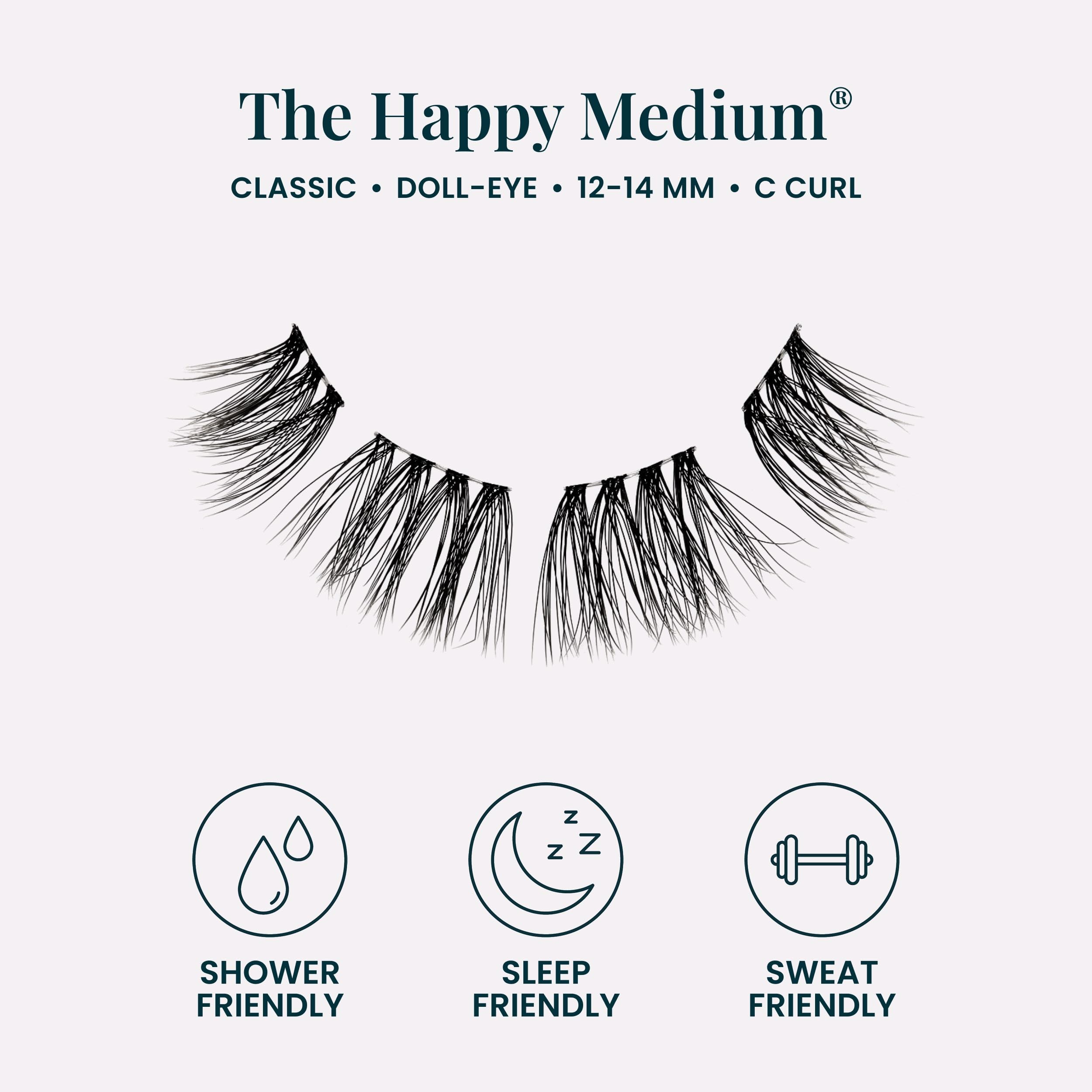 FlutterHabit underlash cluster held with tweezers demonstrating easy at-home application