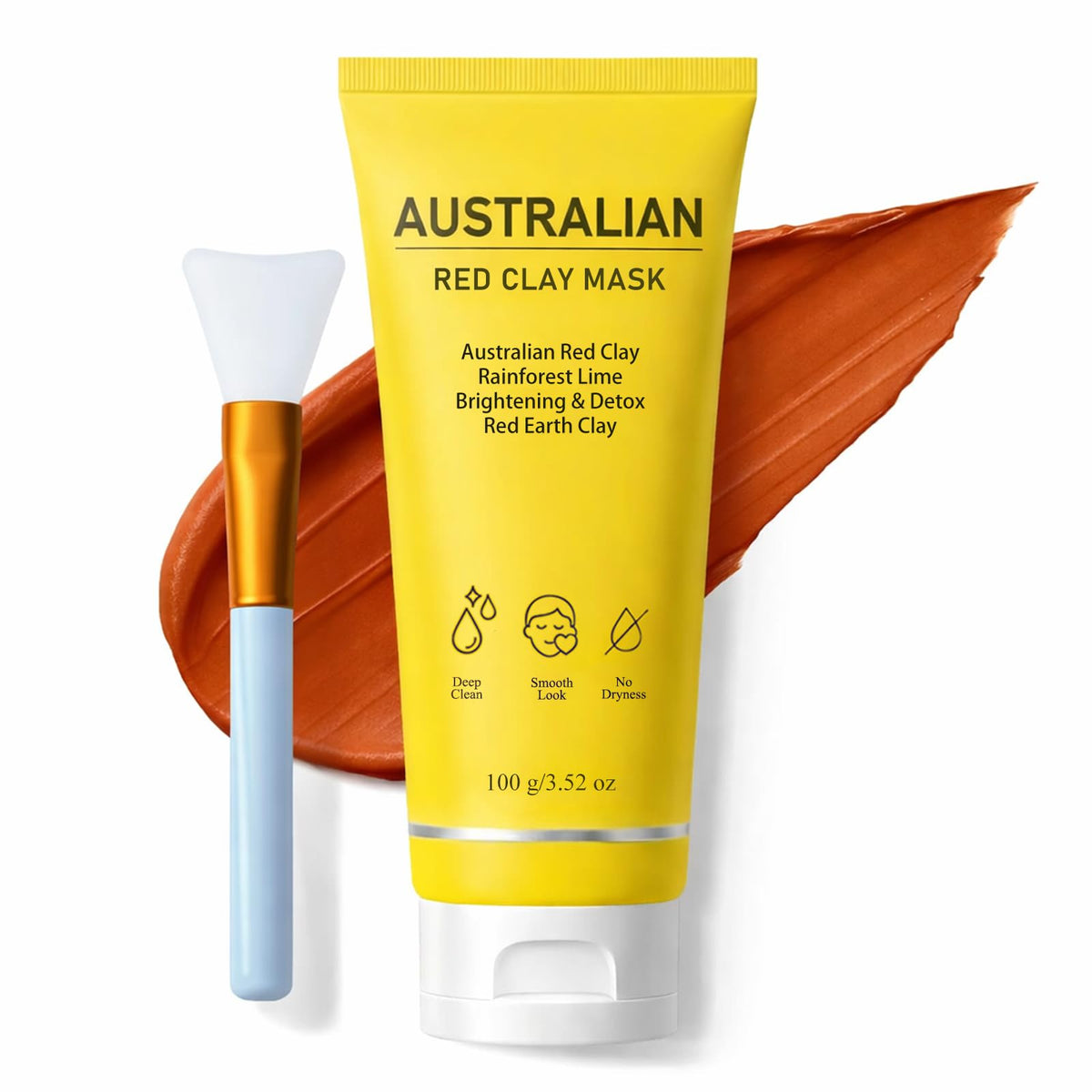 FMRFMR front packaging showing clay mask tube and clear labeling benefit
