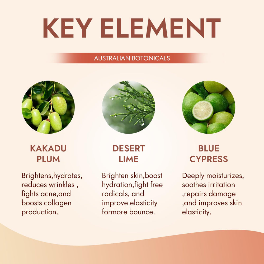 FMRFMR Kakadu plum and desert lime ingredients highlighting brightening benefit