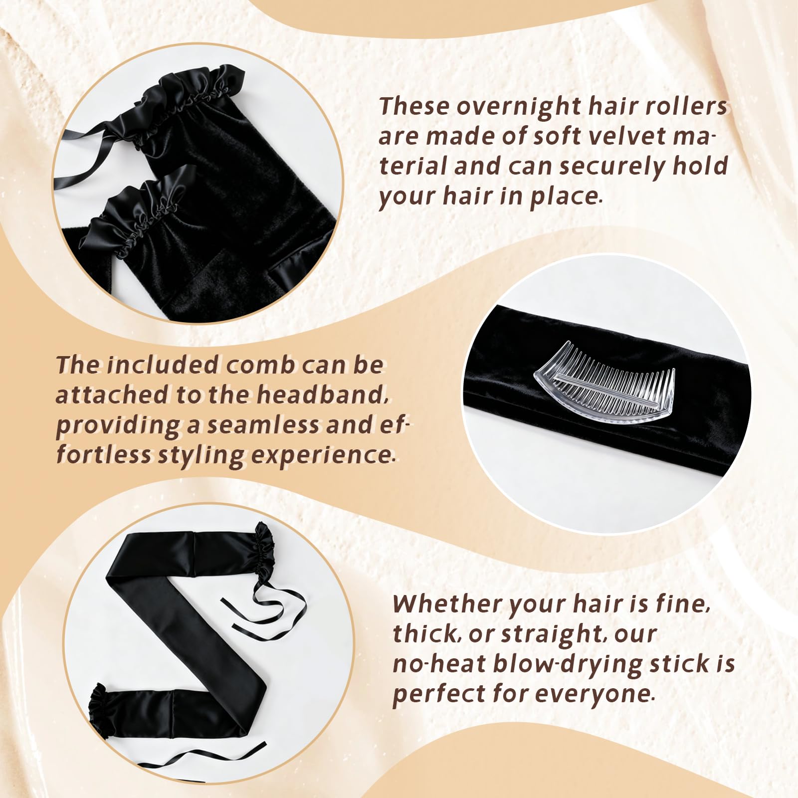 Foaryoer comb crown detail locking band at roots for overnight hold