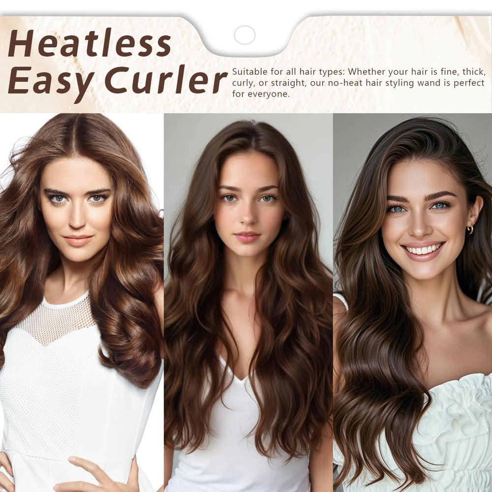 Foaryoer on long hair demonstrating wrap method for soft curls