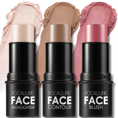 FOCALLURE front packaging showing three cream sticks and shade labels for quick selection