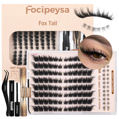 Focipeysa front packaging showing complete fluffy fox eye kit benefits
