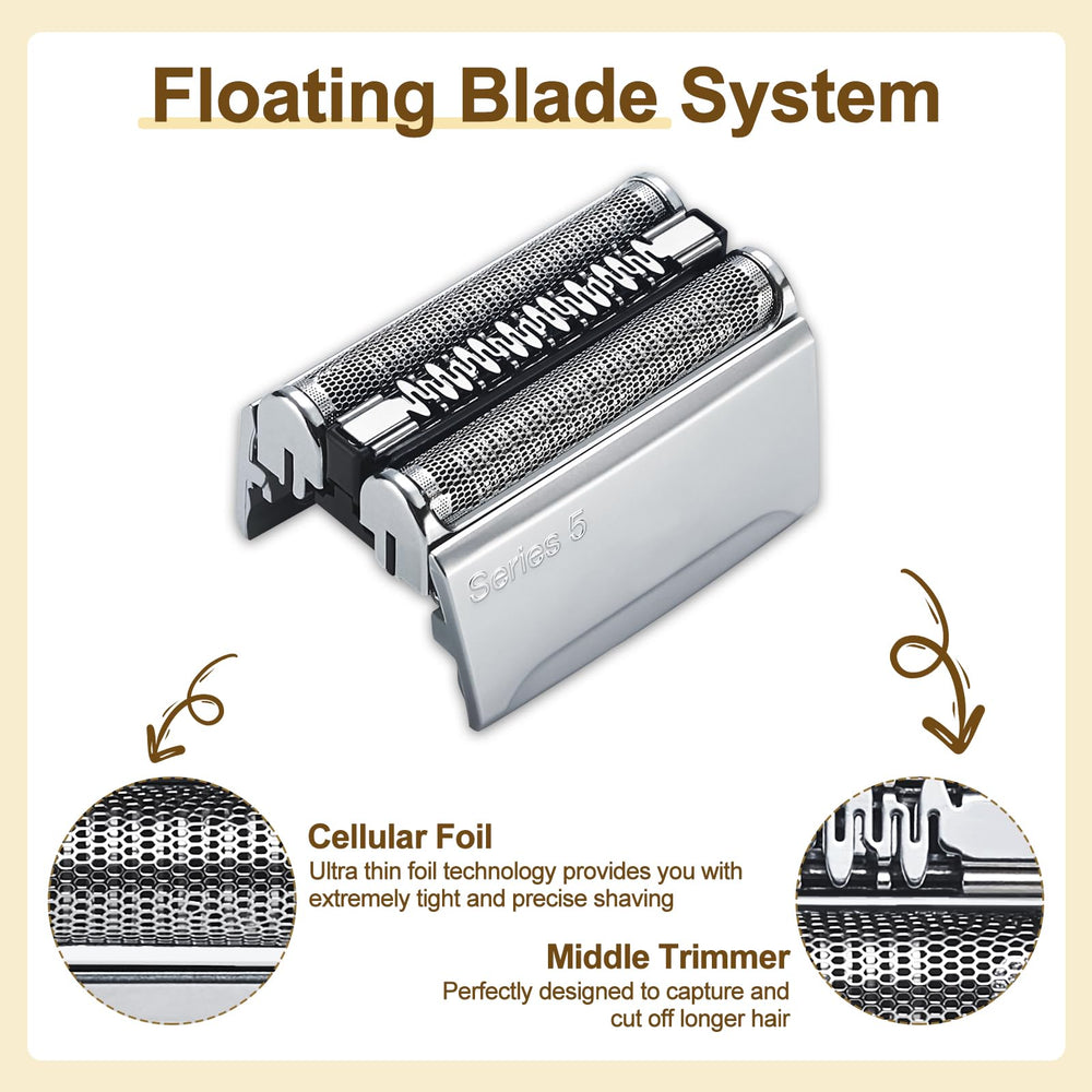 FOCODECKING foil and cutter close-up showing precision mesh for smoother shaves