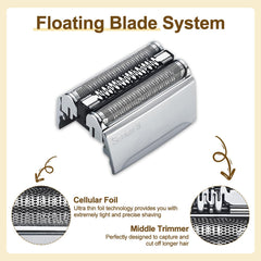 FOCODECKING foil and cutter close-up showing precision mesh for smoother shaves