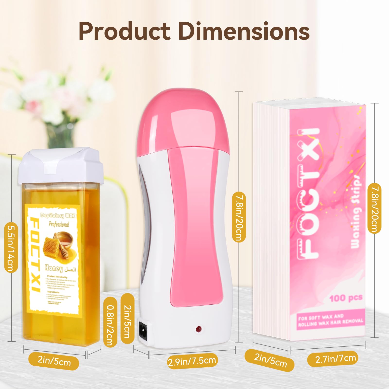 FOCTXI scale comparison with hand showing compact portable design