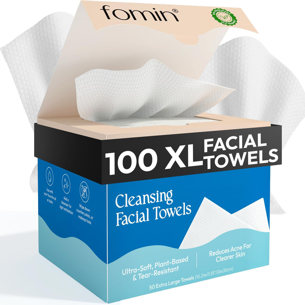 FOMIN front packaging showing eco credentials and 100-count for convenient storage