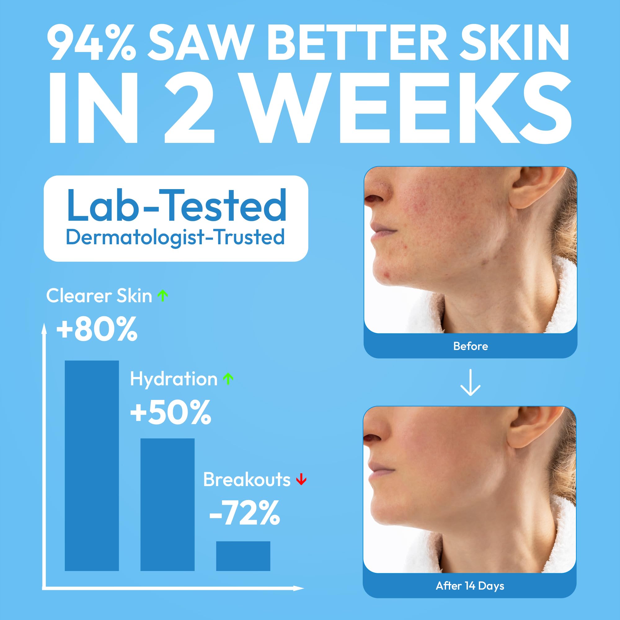 FOMIN towel held in hand to show XL size and practical scale for face care