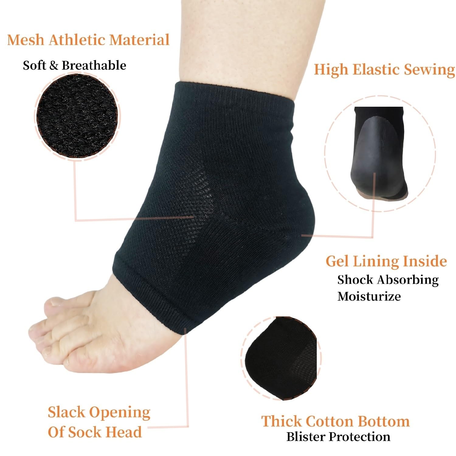 FonsBleaudy breathable mesh top liner displaying airflow for cooler feet