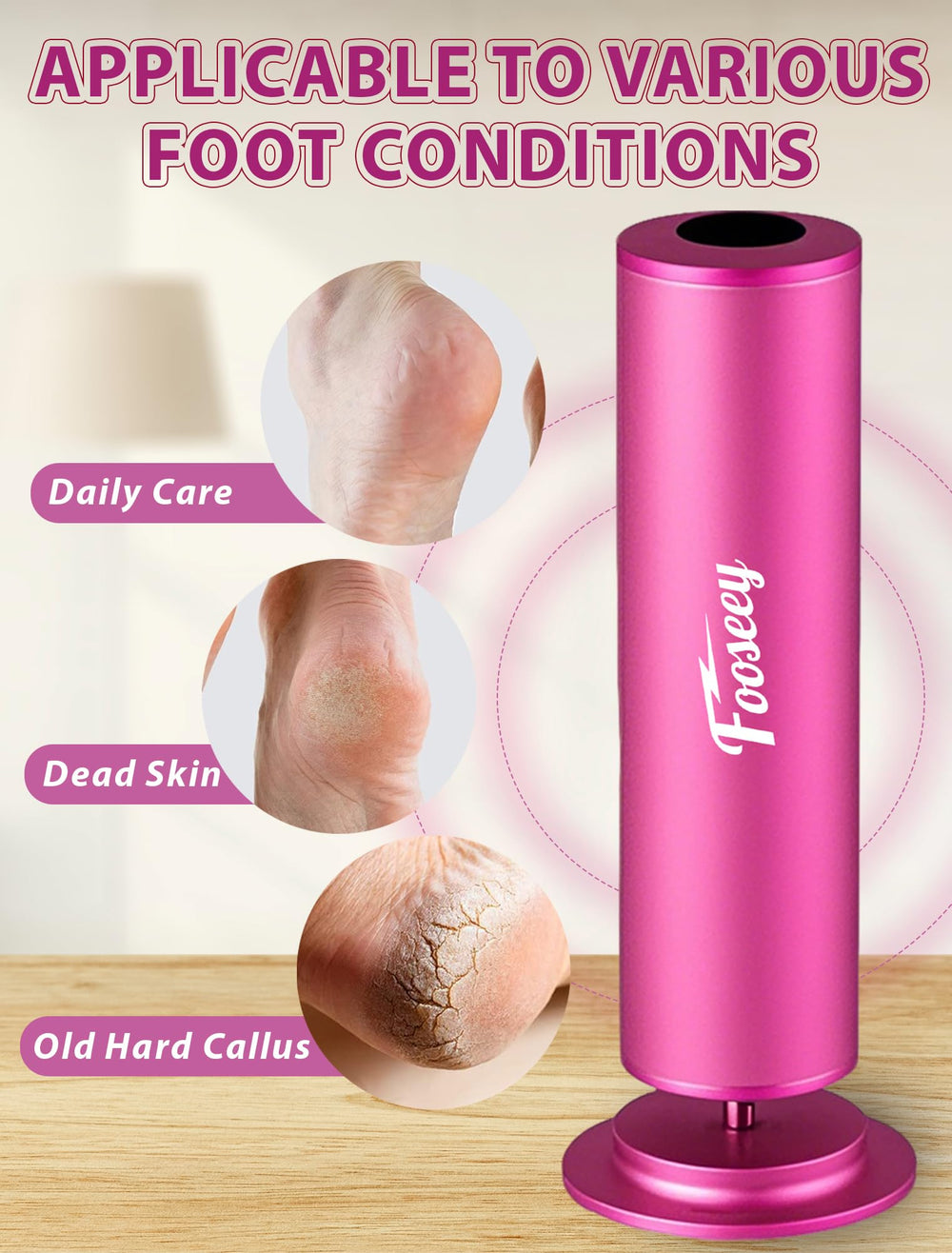Fooseey aluminum head close-up for durable, steady exfoliation